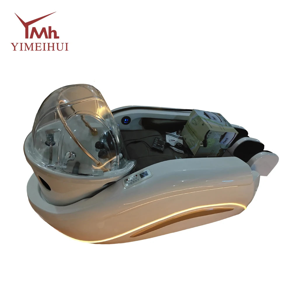 Professional Hot Sell Electric Lay Down Salon Head Spa Massage Shampoo Bed With Head Therapy and Steamer