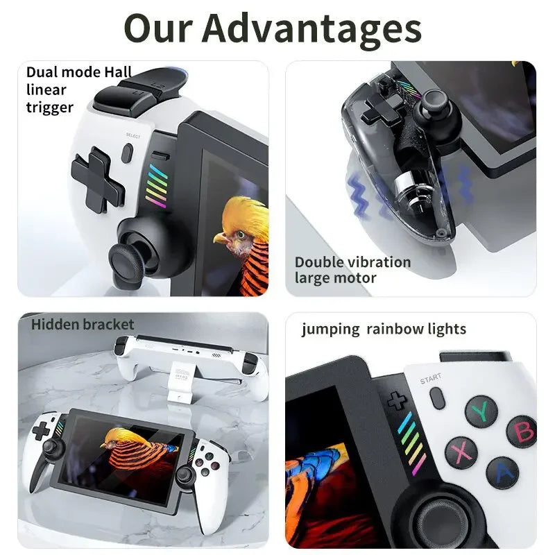 M28 Retro Handheld Video Game Console, 7.1-inch screen, 30+ emulators for PS2/PS1/PSP, 3D dual analog sticks [God of War Classic