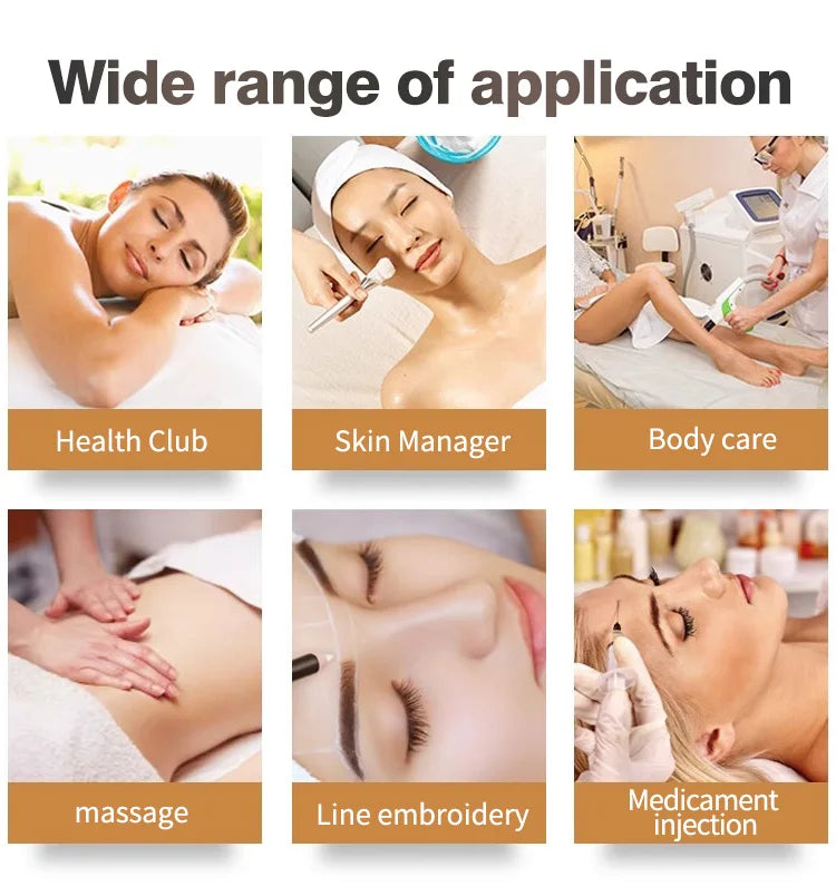 Multifunctional beauty salon equipment brown polyurethane leather 3 motor reclining electric massage face wash bed