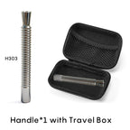 Shavcooo Glide Pro 4D Stainless Steel Safety Razor Eco-friendly Dual Half Shaving Shaver for Men Women Gift kit with Travel Box