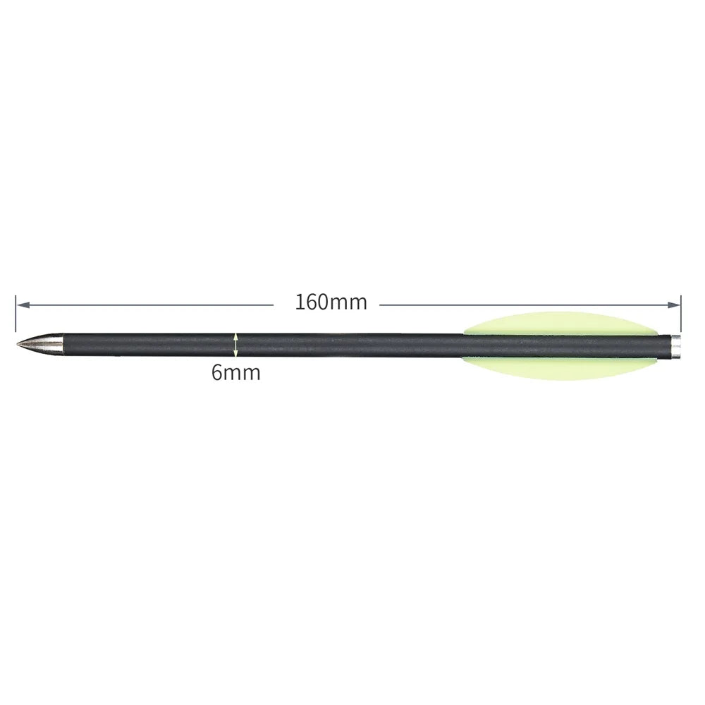 Mixed carbon crossbow for outdoor sports shooting, 6.3 inch, Willow feather, 6pcs/12PCs/24PCs