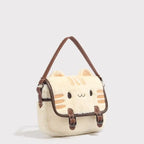 Cute Clutch Bag Plush Backpack Furry Cat Bag Adorable Kitten Handbag for Woman Kids Cartoon 2025 New Kitten Handbag