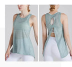 Sexy Sleeveless Backless Sports T-Shirt Women's Gym Tank Top Loose Sportswear Breathable Workout Tank Top Fitness Yoga Dance