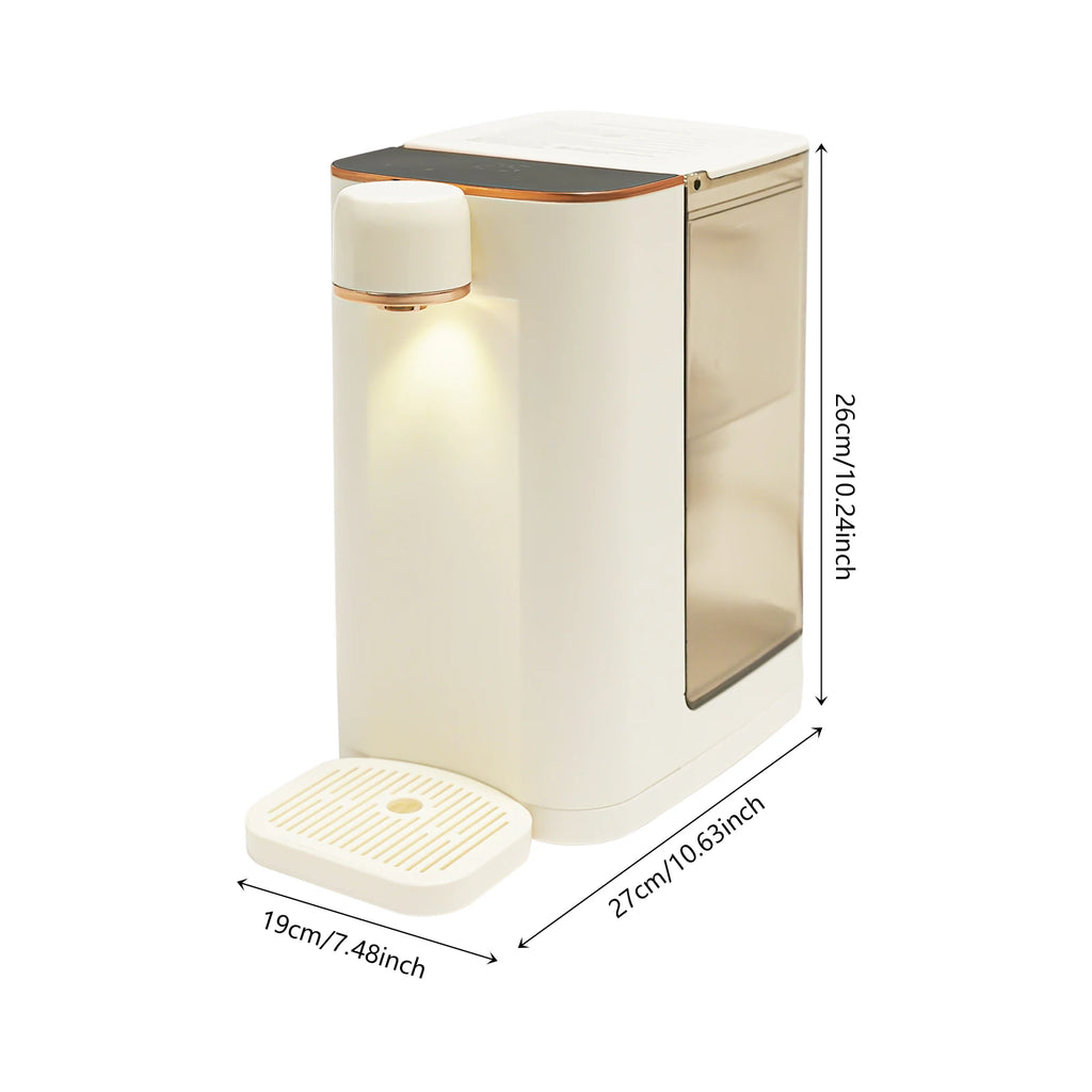 Tabletop Electric Water Dispenser, Touch Screen Design Multiple Temperature Selection Quantitative Water Discharge Function