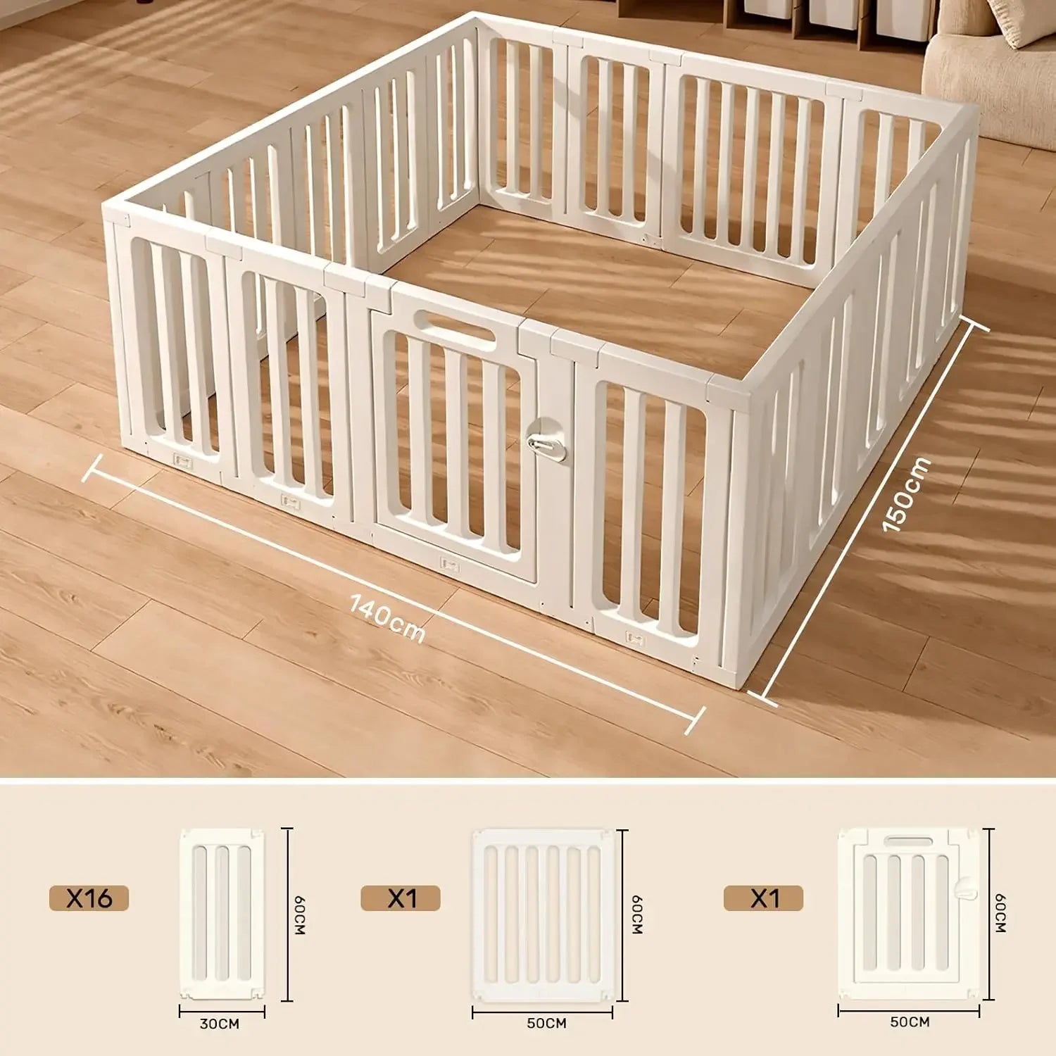 Baby and Toddler Playpen, Safety Gate for Baby Fence, Baby Playpens for Indoor and Outdoor Secondary image