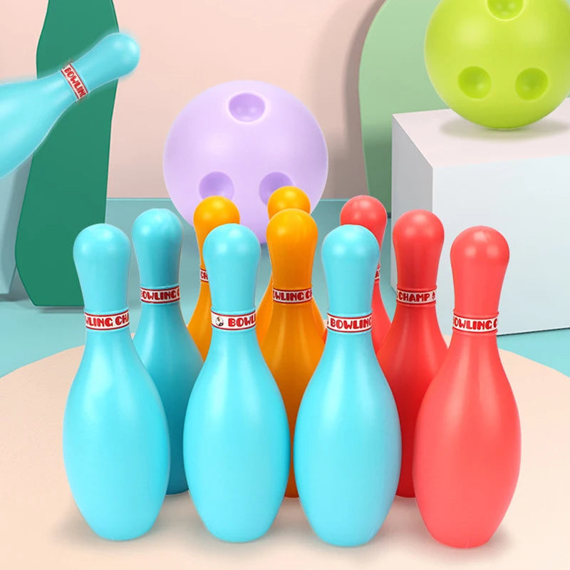Kids Bowling Set Family Indoor Ball Party Game Sports Toys Balls Pins Bowling Toy Plastic Funny Bowling Set Children Game TMZ