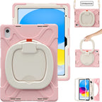 For IPad 7th 8th 9th 10.2 10th Gen Air 2 3 4 5 10.9 Mini 6 9.7 Pro 11 12.9 2022 Case Rotation Handle Stand Kids Shockproof Cover