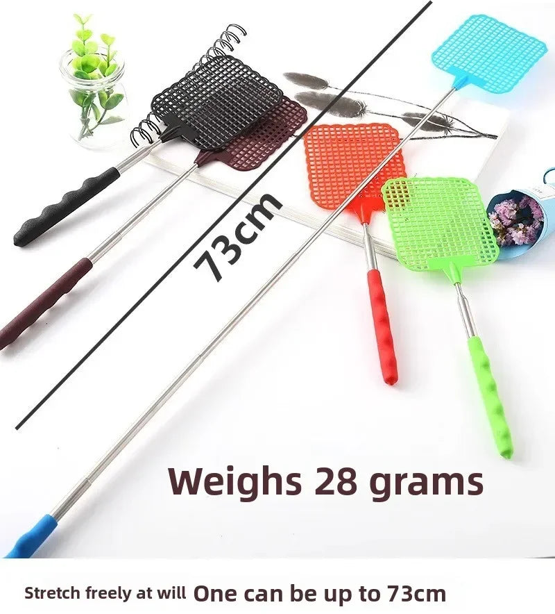Expandable Fly Swatter Mosquito Killer Stainless Steel Swatting Device Household Indoor Outdoor Pest Control Tool