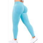 Gym Seamless Women Solid Waist Yoga Pants Three-section Waist Sexy Hip-lifting Tight Sports Pants Fitness Exercise Yoga Pants