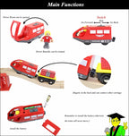 Electric Train Locomotive Magnetic Car Diecast Slot Fit All Brand Wooden Train Track Railway For Kids children's Toy W02
