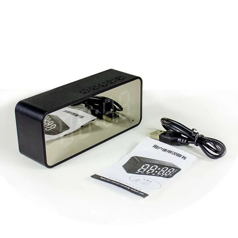 Alarm Clock Radio FM Bluetooth Speaker Portable Subwoofer Caixa De Som Sound Box Music Wireless Mini Woofers Bocina Lamp Column
