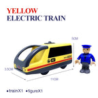Electric Train Locomotive Magnetic Car Diecast Slot Fit All Brand Wooden Train Track Railway For Kids children's Toy W02