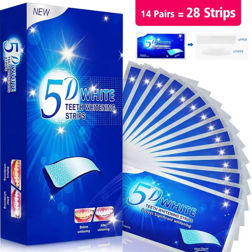 Teeth Whitening Strips White Tooth Dental Kit Oral Hygiene Care Strip for Teeth Veneers Dentist Whiten Strips 3D/5D/9D