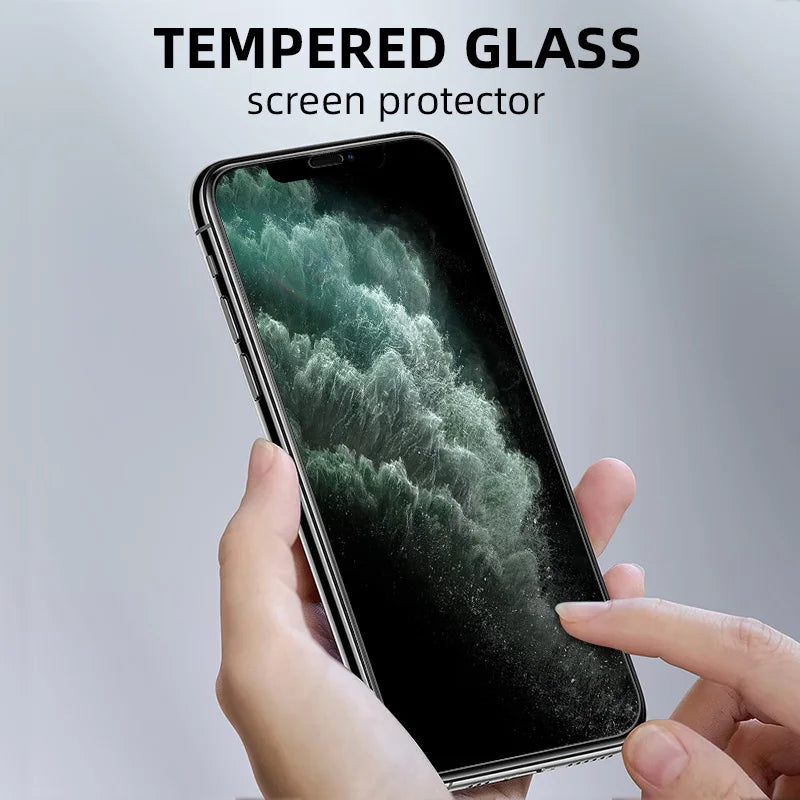 1-5PCS 9D Full Cover Tempered Glass For iPhone 17 16 15 11 12 13 14 Pro Max 16E Screen Protector For iPhone 13 Mini XR X XS Max