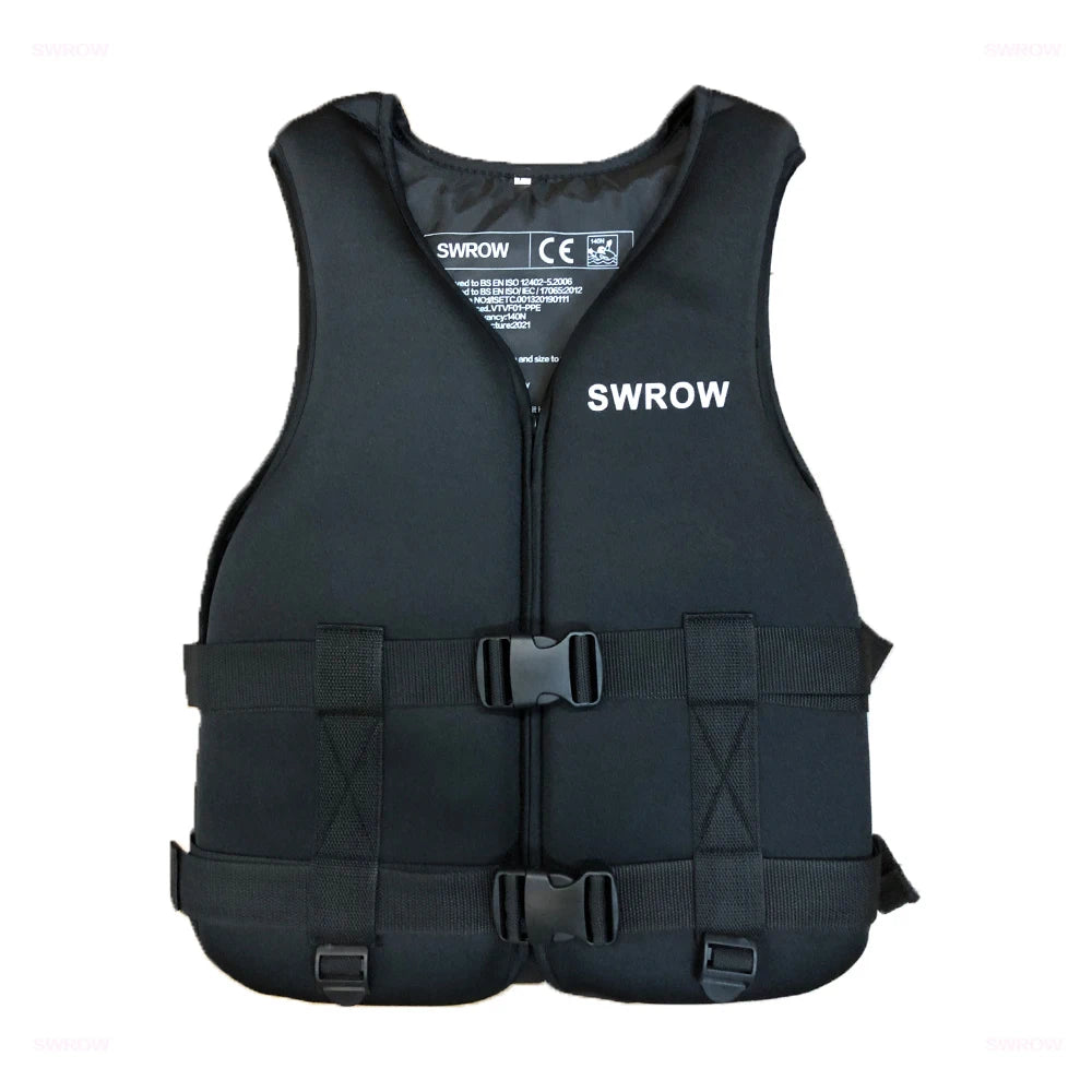 Life Jacket Neoprene Buoyancy Swimming Drifiting Boating Kayaking Vest for Adult Youth Men Women Water Sports Kayak Life Vest