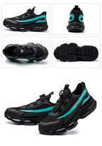 Men's Work Shoes  Rotary Buckle Work Sneakers Protective Shoes Safety Industrial Puncture-Proof Anti-Smash Steel Toe Shoes
