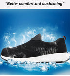 Summer Mesh Light Work Sneakers Steel Toe Protective Work Safety Shoes Men Women Breathable Construction Shoes Work Boots Men