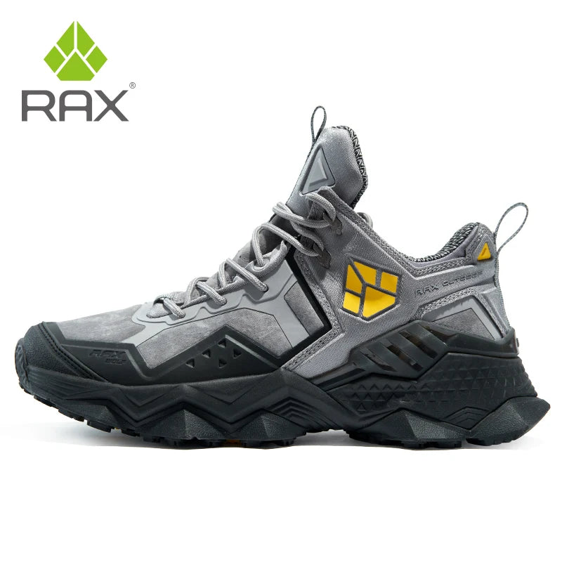 RAX Men Hiking Shoes Mid-top Waterproof Outdoor Sneaker Men Leather Trekking Boots Trail Camping Climbing Hunting Sneakers Women Main image