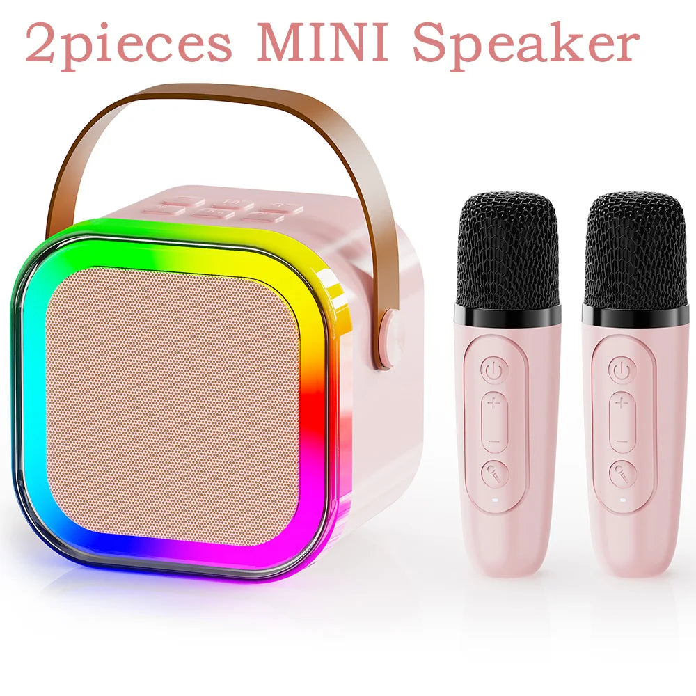 Enjoy the Party-Portable 2pieces Bluetooth Karaoke Machine with 5.3PA Speaker System,Wireless Microphones for Home Entertainment
