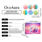 OceAura Bath Bubble Balls Soft Smooth Clean Body Care Moisturizing Skin Elasticity Enhanced Shower Products Gift Sets for Woman