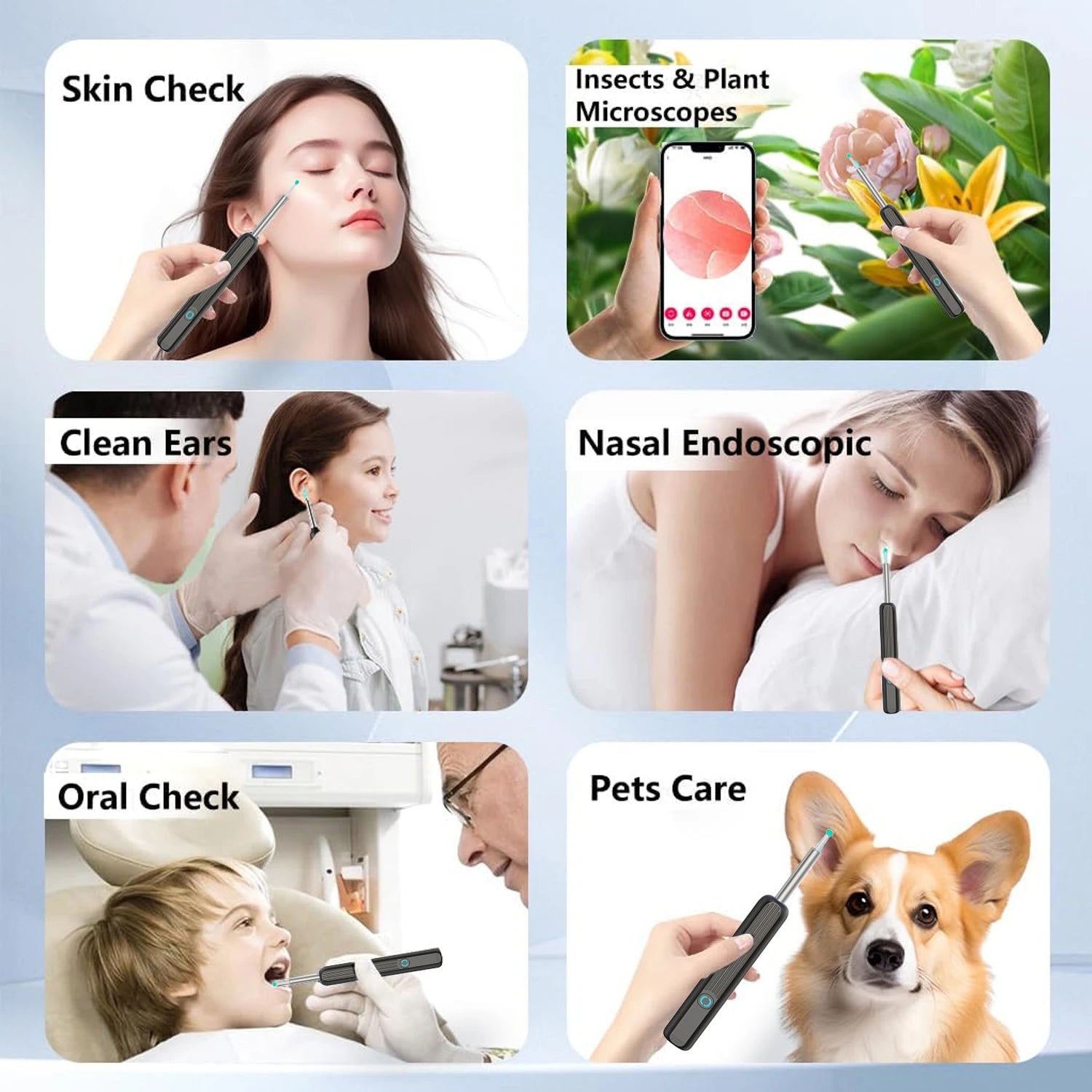 Smart Visual Ear Cleaner HD Ear Sticks Otoscope USB C Charging Endoscope Wax Removal Tool Earpick MIni Camera Health Care Set