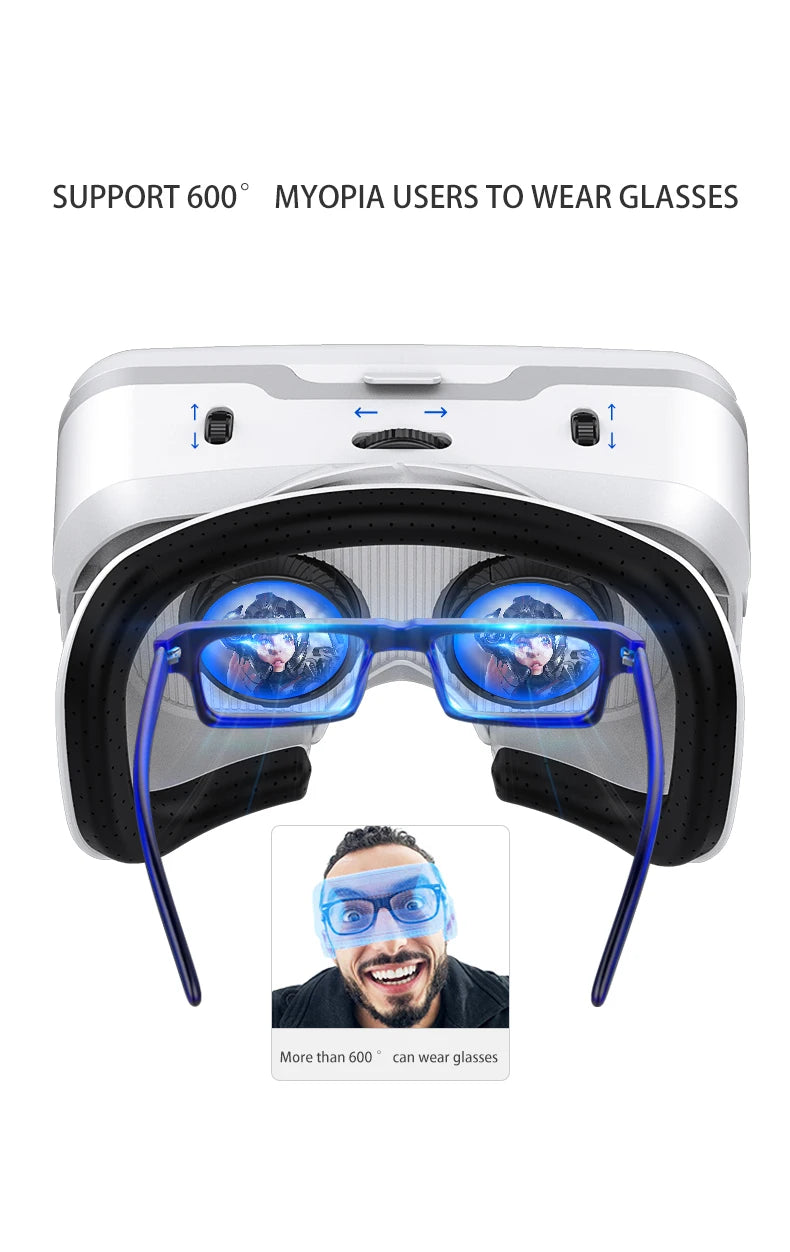 Shinecon Viar Virtual Reality VR Glasses Headset 3D Device Helmet Goggles Lenses For Smartphone Smart Phone Game Cell Mobile Set