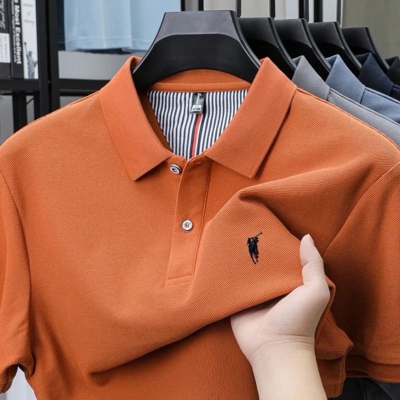 100% pure cotton short sleeved polo shirt high-end luxury brand fashion Paul Pony embroidery golf men's business casual T-shirt Main image