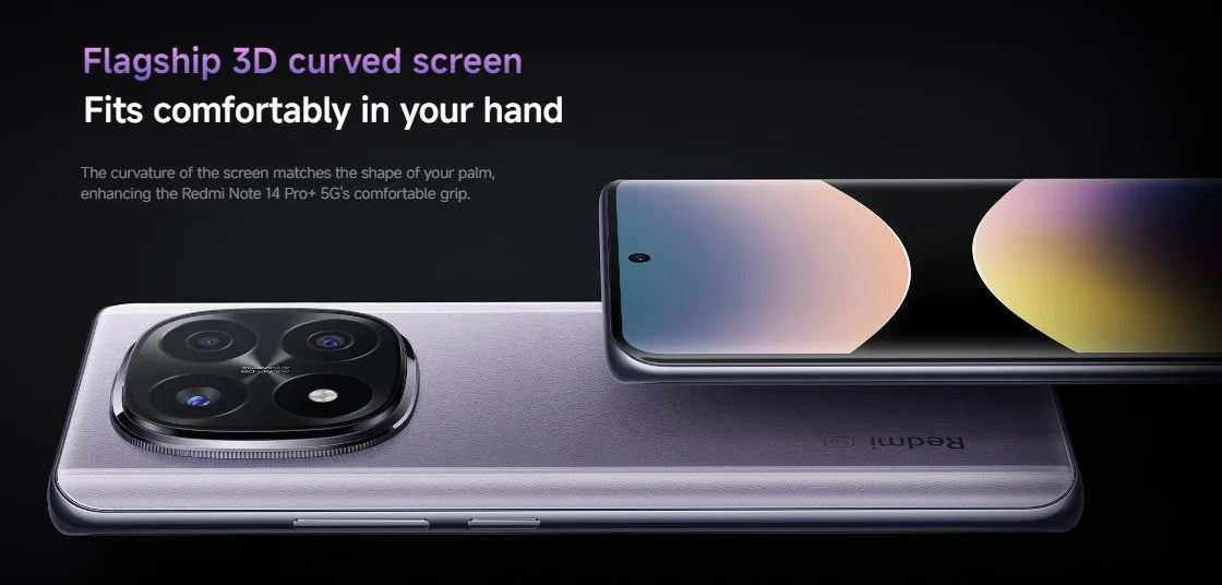 Xiaomi Redmi Note 14 Pro+ 5G Snapdragon® 7s Gen 3 IP68 Water & Dust 6.67” AMOLED display 1.5K 120Hz 5110mAh 120W 200MP Camera