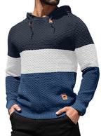 Men's Sweater Spring New Sport Warm Form Fitting Knit Pullover Sweater Hoodie Drawstring Hoodies Casual Sweatshirt US Size