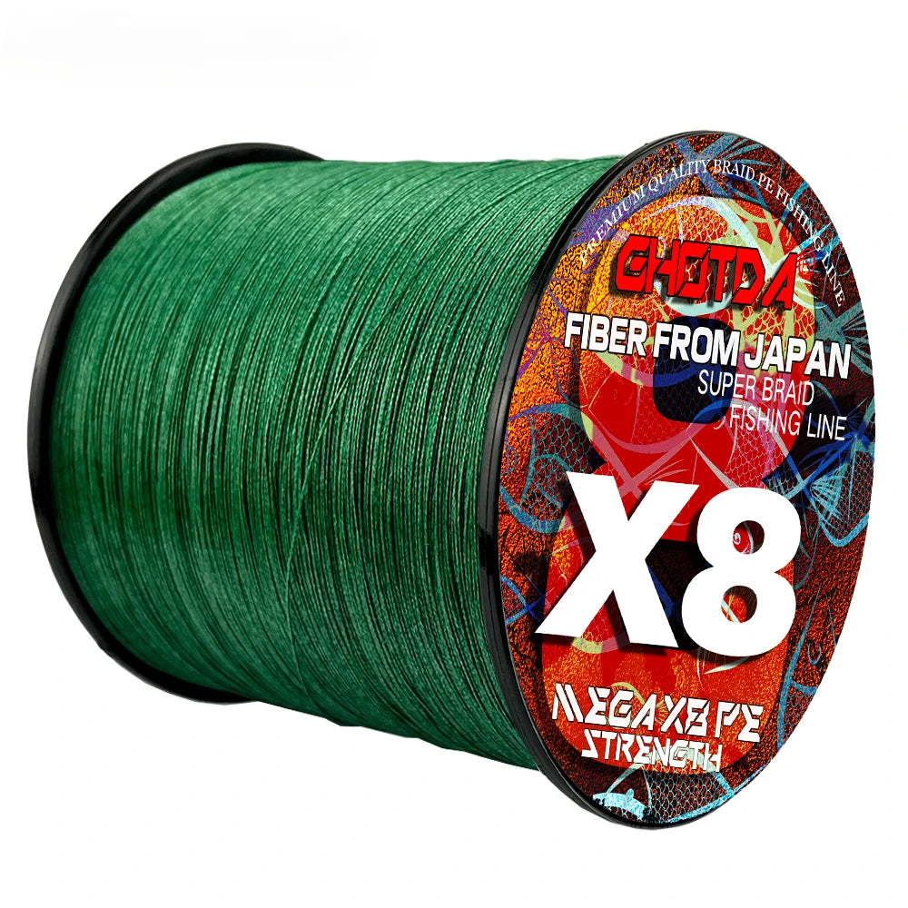 8 Strands Multifilament Fishing Lines Sea Wire Fly Carp Braided Line X8 Spinning Lure Fishing Cord for Bass 300m/500m 18lb-78lb
