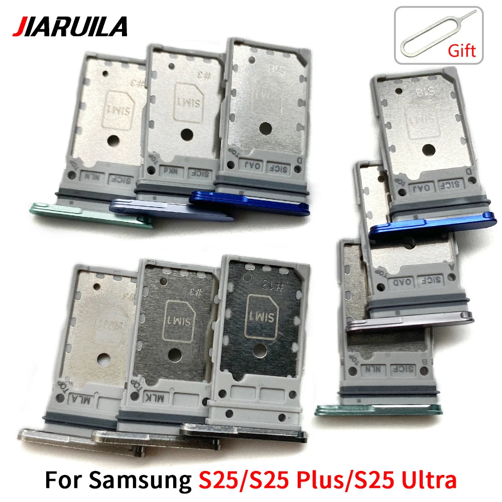 10Pcs mix color SIM SD Dual Card Phone Card Tray Holder Adapter For Samsung S23 S24 S25 Plus S23 Ultra Sim Card Drawer Slot Tray