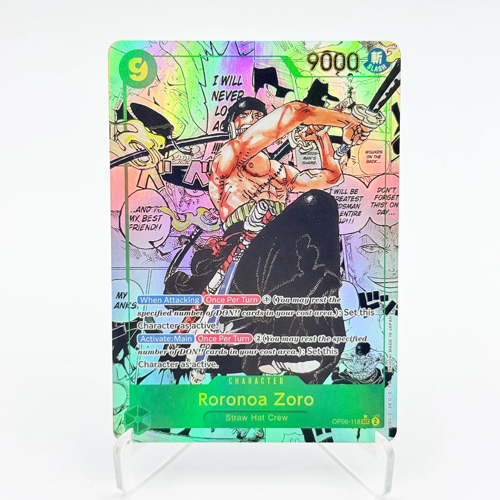 One Piece Roronoa Zoro Series Set Championship Treasure Cup Promo Anime Collectibles DIY Replica Cards Texture Card