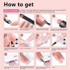 39pcs Nail Extension Gel Kit - contains all the basic nail tools, easy to use for beginners Easy salon nail construction gel