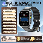 2026 New Health Smart Watch Laser Therapy Reduce Three Highs Blood Oxygen Pressure Uric Acid Blood Lipid ECG Smartwatch For Man