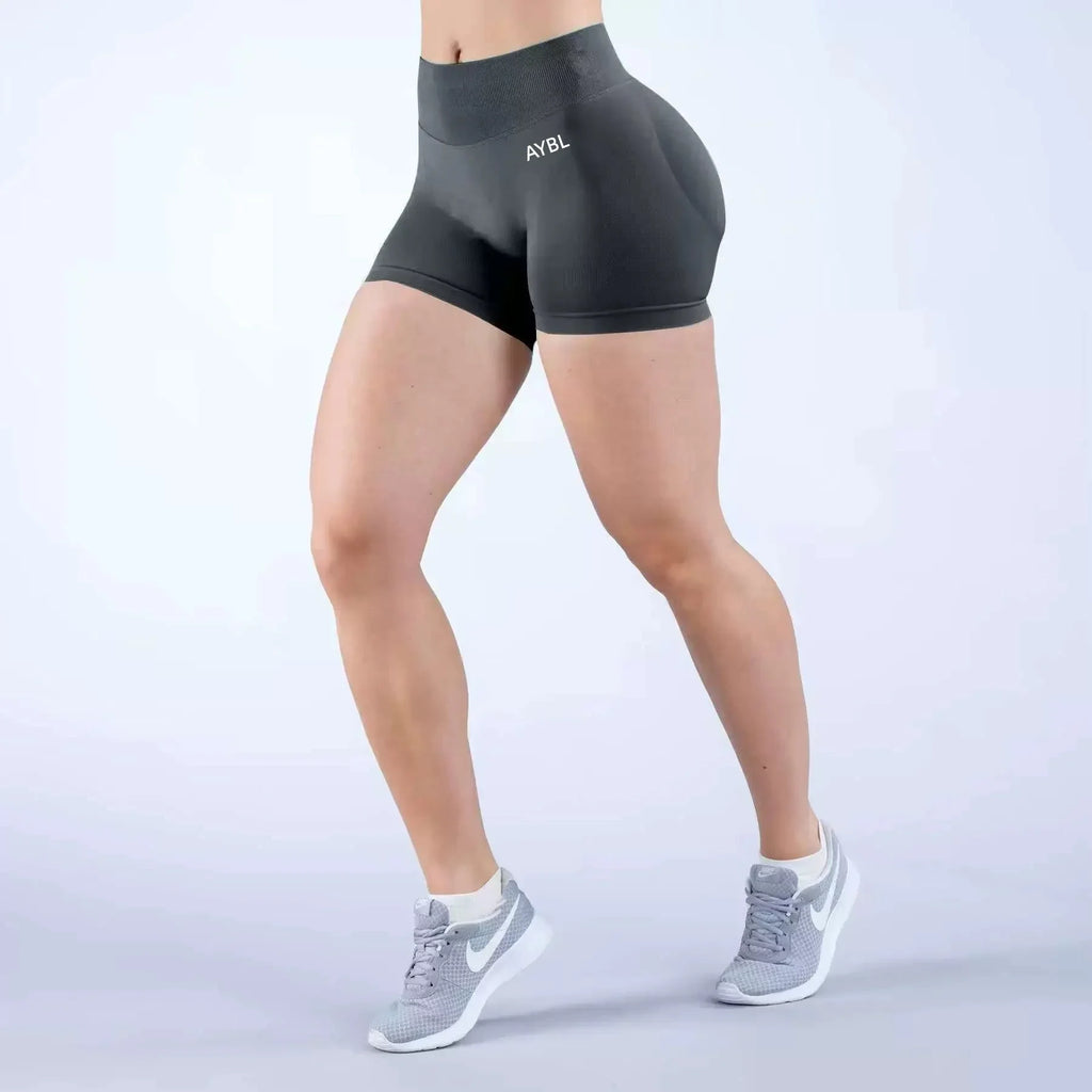 AYBL Fashion Shorts Low Waist Seamless Yoga Shorts Scrunch Bum Gym Shorts Women Workout Biker Stretch Fitness Shorts