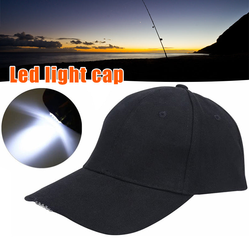 Unisex Led Baseball Cap With Led Light Adjustable Baseball Hat Headlight Flashlight For Hunting Fishing Camping Hiking Joggings