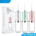Portable Smart Electric Oral Irrigator 4 Jets 3 Modes USB Rechargeable Cordless Water Flosser Jet Irrigator Dental Teeth Cleaner