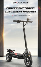 BOYUEDA Q7PRO Electric Scooter 3200W Dual Motor 52V19AH Foldable 10 Inch Tire 70KM/H Max Speed 70KM Mileage with Seat