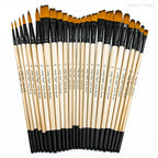6/24/30Pcs Artist Paint Brush Set for Watercolor, Acrylic, Oil and All Media, Suitable for Canvas, Paper, Ceramic, Nylon Hair, W