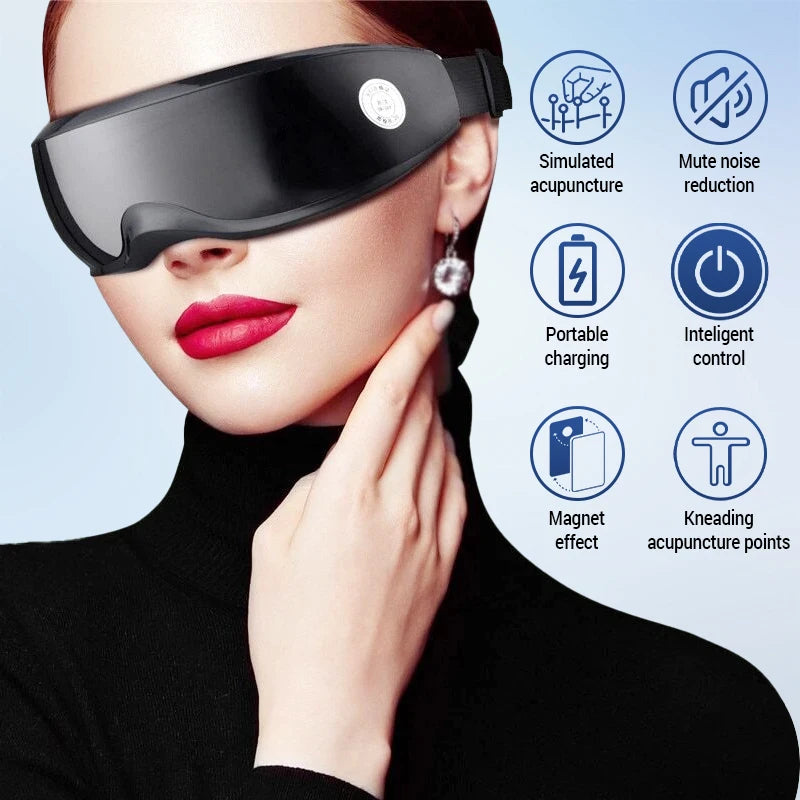 Eye Massager 9 Modes Magnetic Therapy Vibrator Smart Eye Massage Instrument Removal Relieves Fatigue Eyeball Massage Health Care