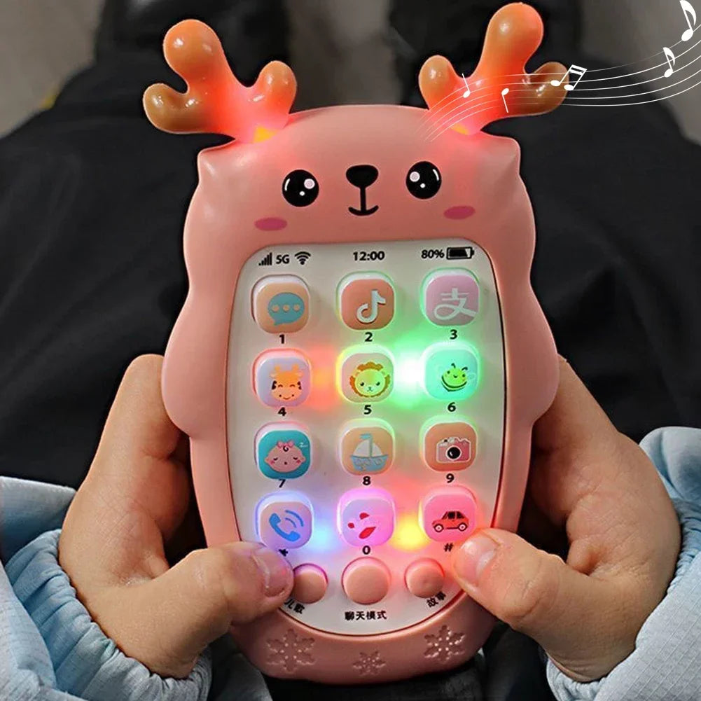 Baby Phone Toys Bilingual Telephone Teether Music Voice Toy Early Educational Learning Machine Electronic Children Gift Baby Toy Main image