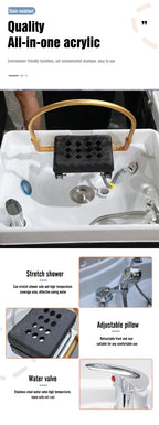 Salon Shampoo Chair With Ceramic Sink, Head Spa Fumigation Washing Station, Modern Bathroom Spa Furniture