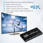 KVM Switch 4K 60Hz Switcher USB 3.0 Hub Docking Station Splitter Dock 2 Computers Share Keyboard Mouse Printer PC Accessories