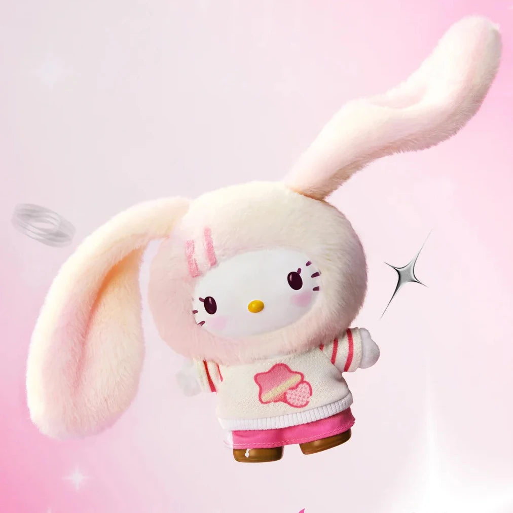 Genuine Hello-Kitty Pop Star Velvet Pendant Series Vinyl Doll Blind Box Trendy Kawaii Surprise Gift Lovely Trendy Blind Box Toys