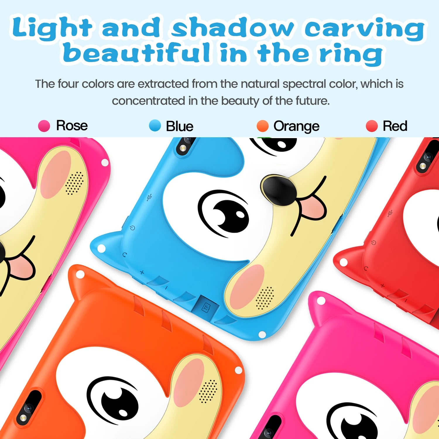 New 7 Inch 5G WiFi Kids' tablets Quad Core 4GB RAM 64GB ROM Dual Cameras Android 13.0 Learning Education Tablet PC 4000mAh