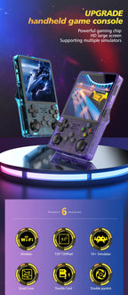 Portable Game Console R36S Plus, 64-Bit Linux System, 4.0 Inch IPS Screen, Handheld Pocket Video Game Player with RK3326 Chip