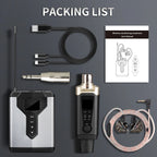 Stereo UHF in-ear monitoring wireless system DT1/2/4 transmitter and receiver of live music stage performance studio