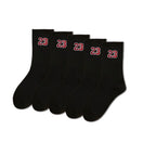 Men's Crew Socks, Classic, Number 23 Design, Comfortable, Breathable, Moisture-Wicking