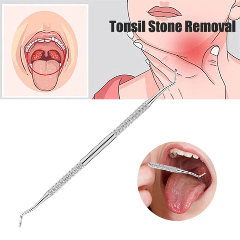 1pc Tonsil Stone Removal Ear Wax Remover Tool With Stainless Steel - Mouth Cleaning Care Tools For Tonsil Stone Removal Secondary image