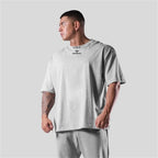 LYFT 100% Cotton Men's Gym T-Shirt Loose Fit Short Sleeve Sport Fitness Running Workout Training Shirt in Sizes M to XXXL